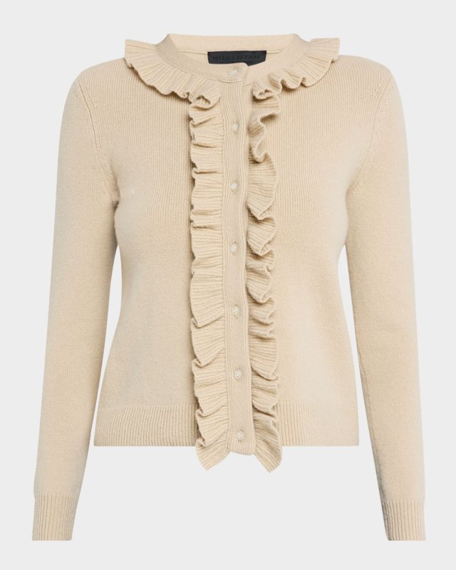 Neave Ruffle Cashmere Cardigan